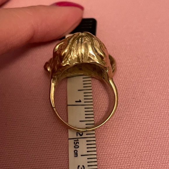 **Frenchie Lovers!** Gold brass French Bulldog ring - Picture 10 of 12